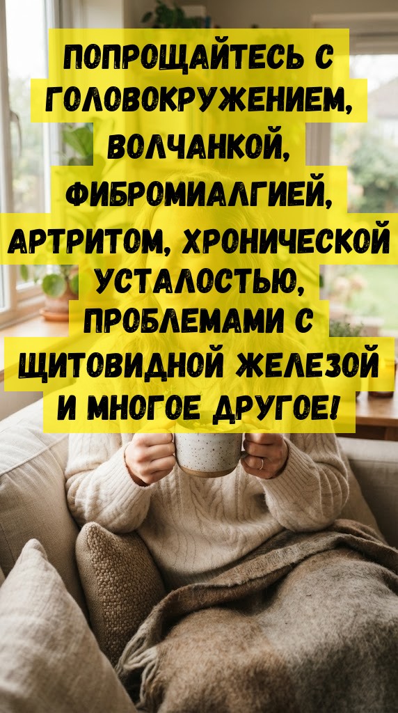 Попрощайтесь с головокружением, волчанкой, фибромиалгией, артритом, хронической усталостью, проблемами с щитовидной железой и многое другое! Попрощайтесь с головокружением, волчанкой, фибромиалгией, артритом, хронической усталостью, проблемами с щитовидной железой и многое другое!