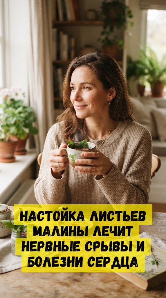 Настойка листьев малины лечит нервные срывы и болезни сердца