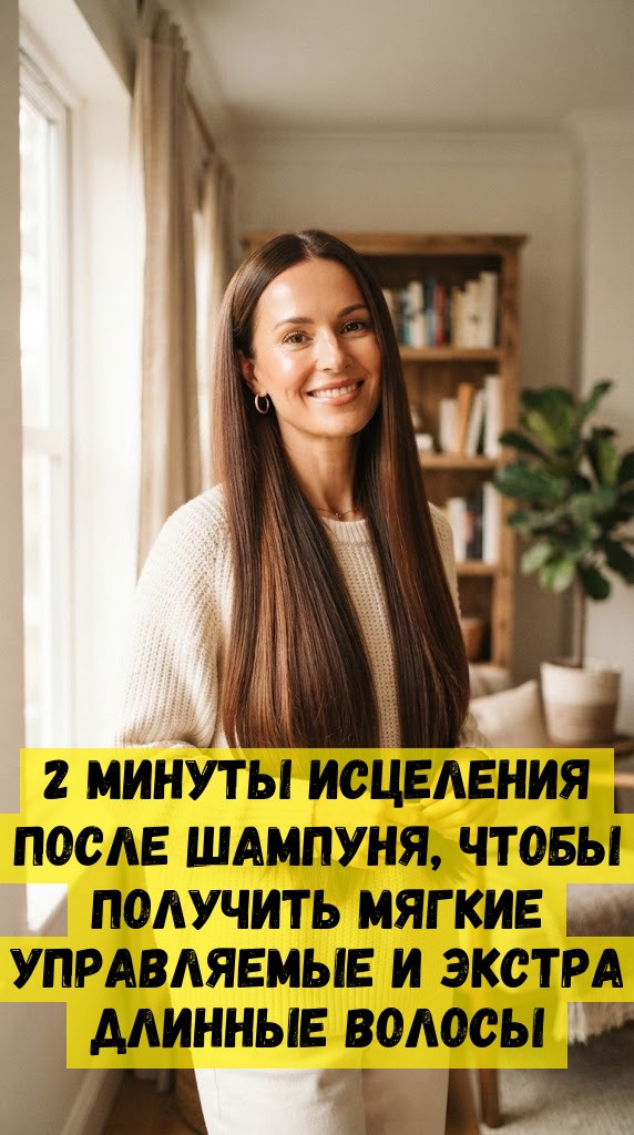 2 минуты исцеления после шампуня, чтобы получить мягкие управляемые и экстра длинные волосы
