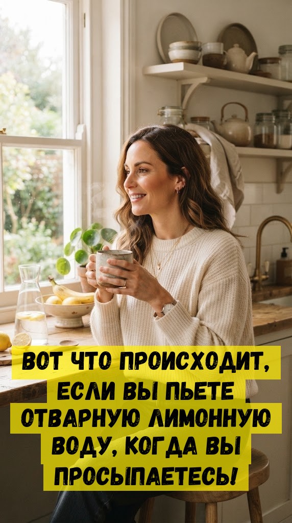 Вот что происходит, если вы пьете отварную лимонную воду, когда вы просыпаетесь!