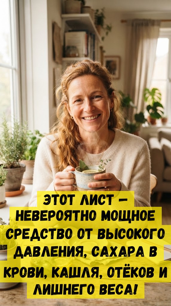Этот лист &mdash; невероятно мощное средство от высокого давления, сахара в крови, кашля, отёков и лишнего веса!