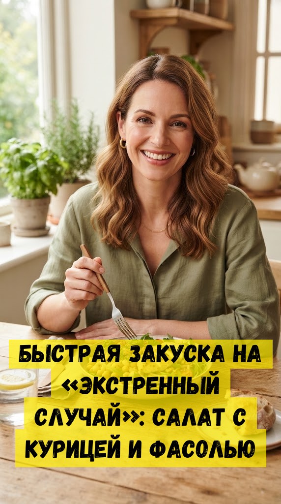 Быстрая закуска на &laquo;экстренный случай&raquo;: салат с курицей и фасолью