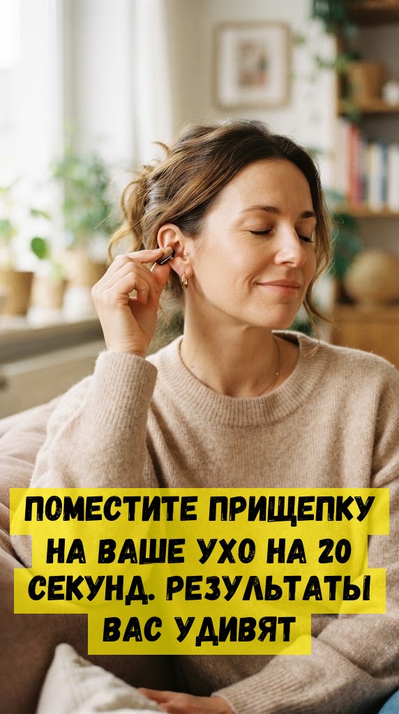 Поместите прищепку на ваше ухо на 20 секунд. Результаты вас удивят Поместите прищепку на ваше ухо на 20 секунд. Результаты вас удивят