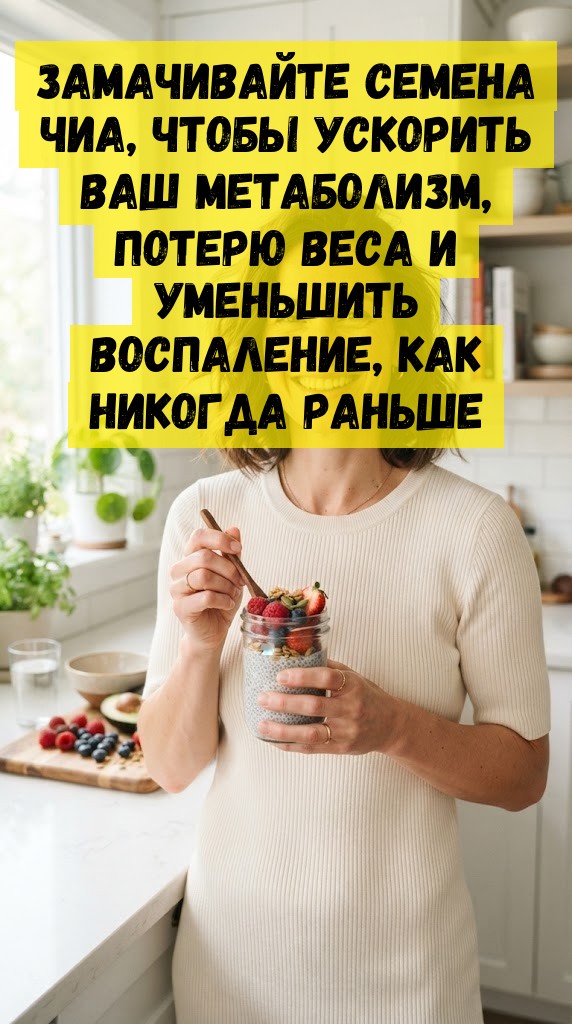 Замачивайте семена чиа, чтобы ускорить ваш метаболизм, потерю веса и уменьшить воспаление, как никогда раньше Замачивайте семена чиа, чтобы ускорить ваш метаболизм, потерю веса и уменьшить воспаление, как никогда раньше