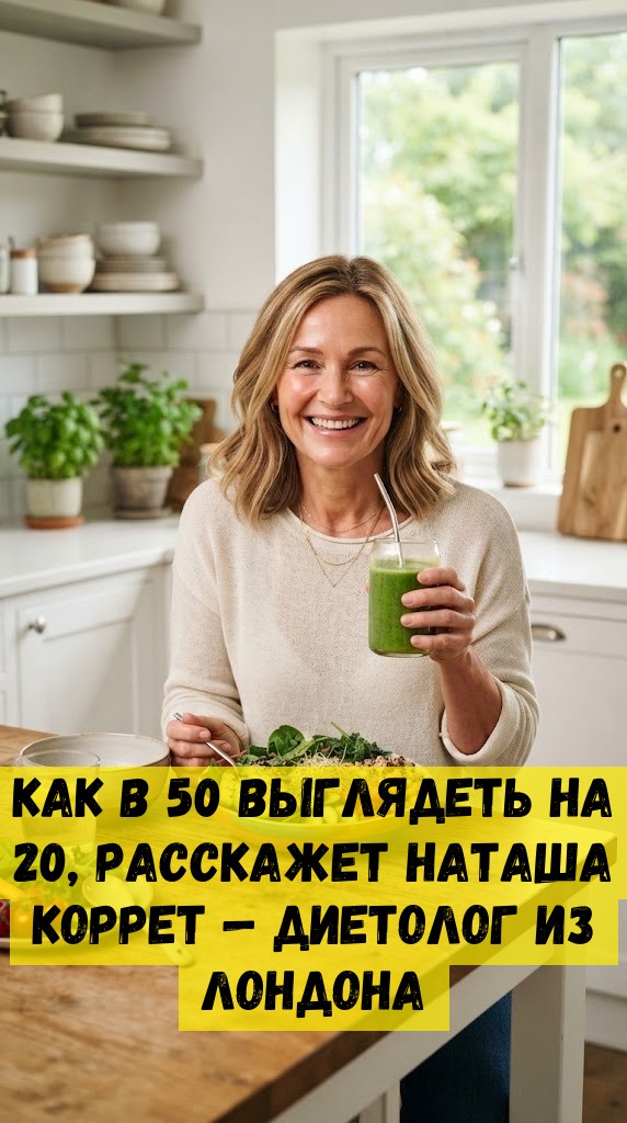 Как в 50 выглядеть на 20, расскажет Наташа Коррет — диетолог из Лондона Как в 50 выглядеть на 20, расскажет Наташа Коррет — диетолог из Лондона
