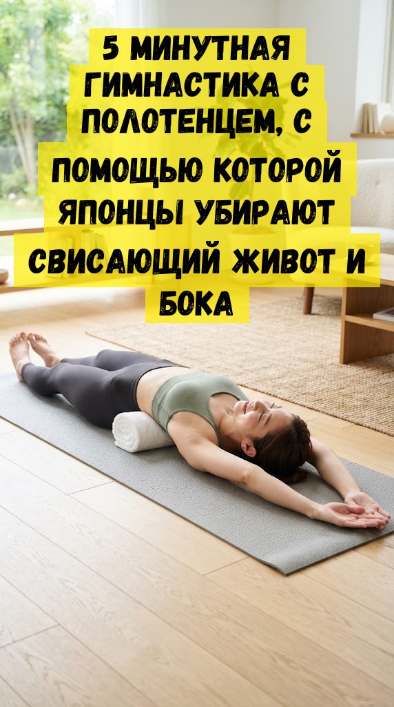 5 минутная гимнастика с полотенцем, с помощью которой японцы убирают свисающий живот и бока