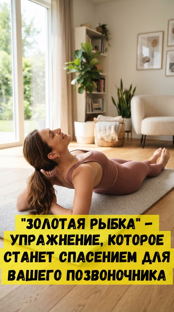 "Золотая рыбка" - упражнение, которое станет спасением для вашего позвоночника
