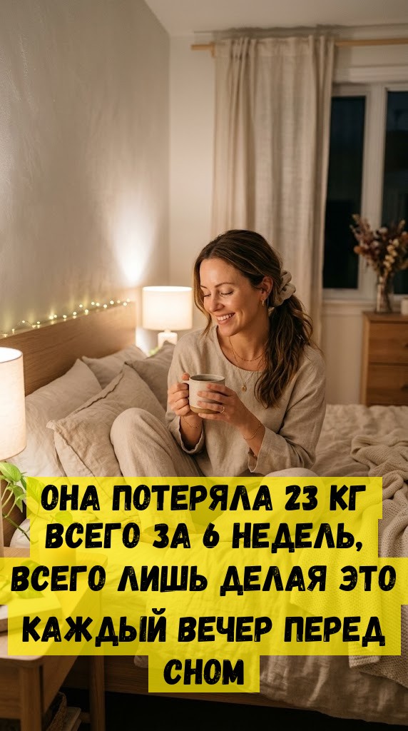 Она потеряла 23 кг&nbsp;всего за 6 недель, всего лишь делая это каждый вечер перед сном