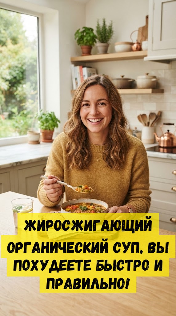 Жиросжигающий органический суп, вы похудеете быстро и правильно!