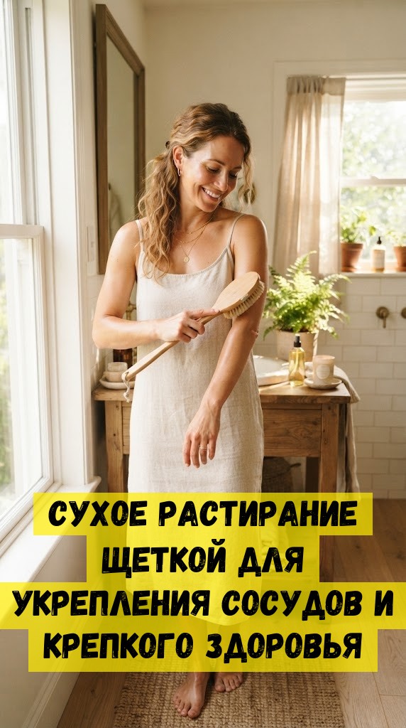 Сухое растирание щеткой для укрепления сосудов и крепкого здоровья