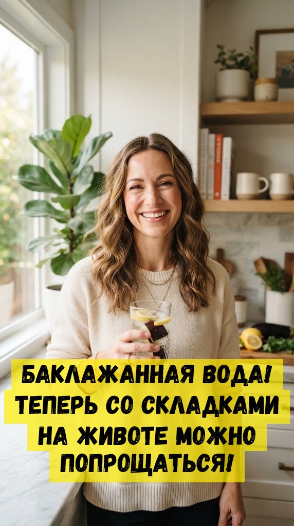 Баклажанная вода! Теперь со складками на животе можно попрощаться!