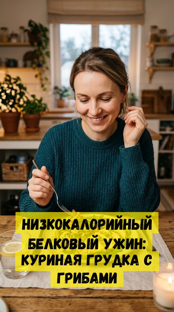 Низкокалорийный белковый ужин: куриная грудка с грибами Низкокалорийный белковый ужин: куриная грудка с грибами