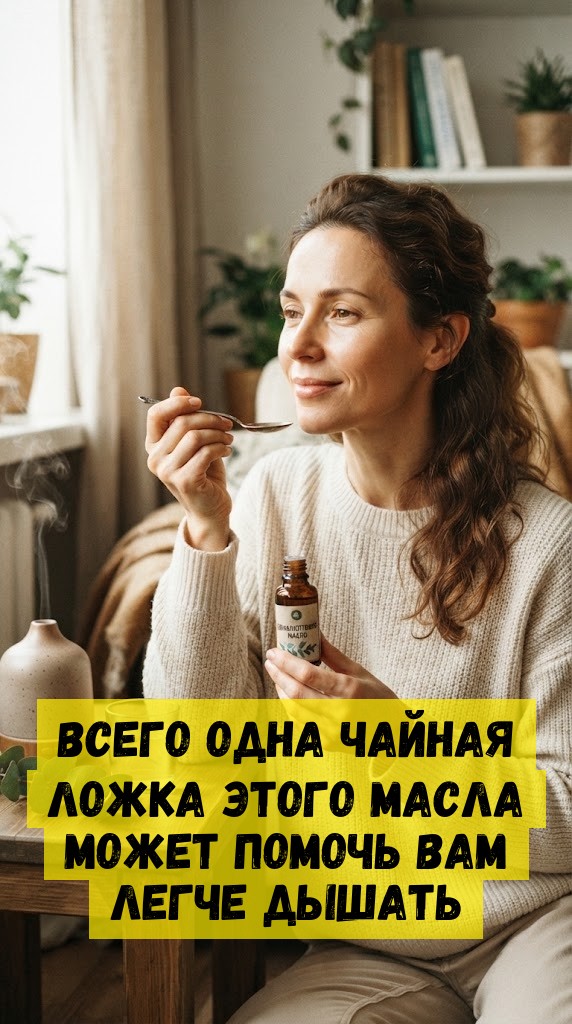 Всего одна чайная ложка этого масла может помочь вам легче дышать Всего одна чайная ложка этого масла может помочь вам легче дышать