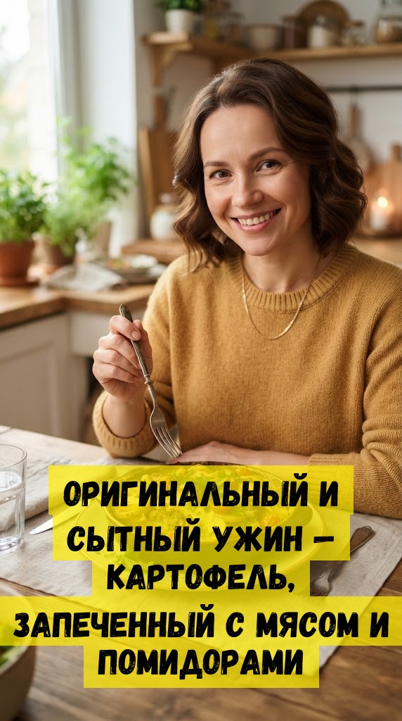 ОРИГИНАЛЬНЫЙ И СЫТНЫЙ УЖИН &mdash; КАРТОФЕЛЬ, ЗАПЕЧЕННЫЙ С МЯСОМ И ПОМИДОРАМИ