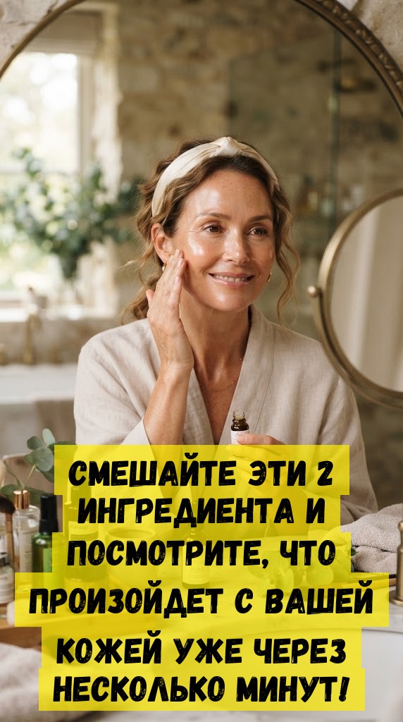 Смешайте эти 2 ингредиента и посмотрите, что произойдет с вашей кожей уже через несколько минут!