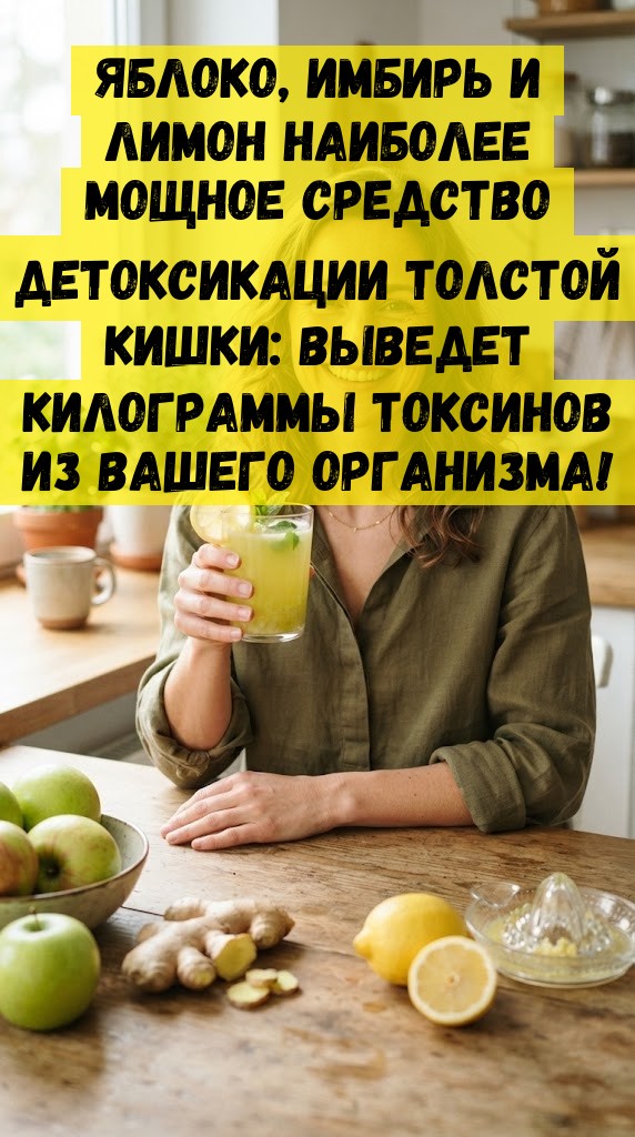 Яблоко, имбирь и лимон наиболее мощное средство детоксикации толстой кишки: выведет килограммы токсинов из вашего организма! Яблоко, имбирь и лимон наиболее мощное средство детоксикации толстой кишки: выведет килограммы токсинов из вашего организма!