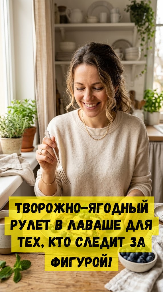 Творожно-ягодный рулет в лаваше для тех, кто следит за фигурой!