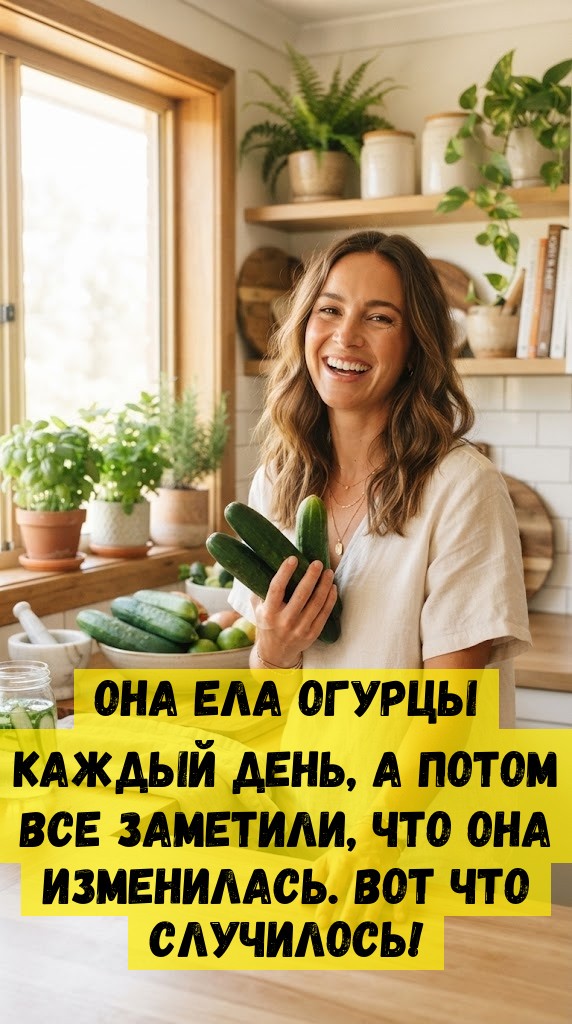 Она ела огурцы каждый день, а потом все заметили, что она изменилась. Вот что случилось! Она ела огурцы каждый день, а потом все заметили, что она изменилась. Вот что случилось!