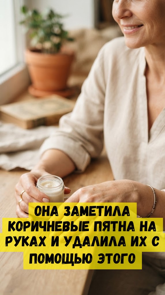 Она заметила коричневые пятна на руках и удалила их с помощью этого
