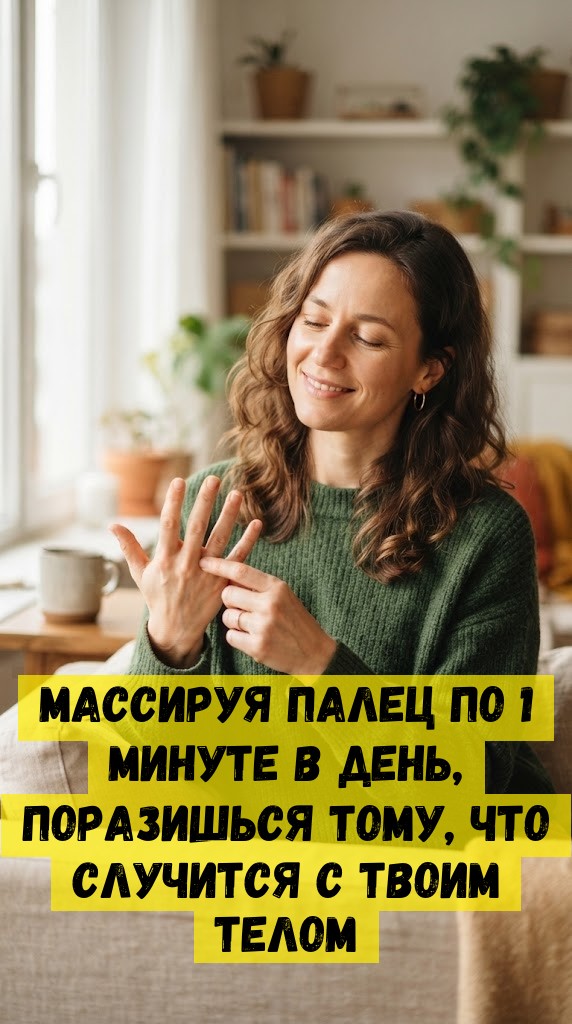 Массируя палец по 1 минуте в день, поразишься тому, что случится с твоим телом