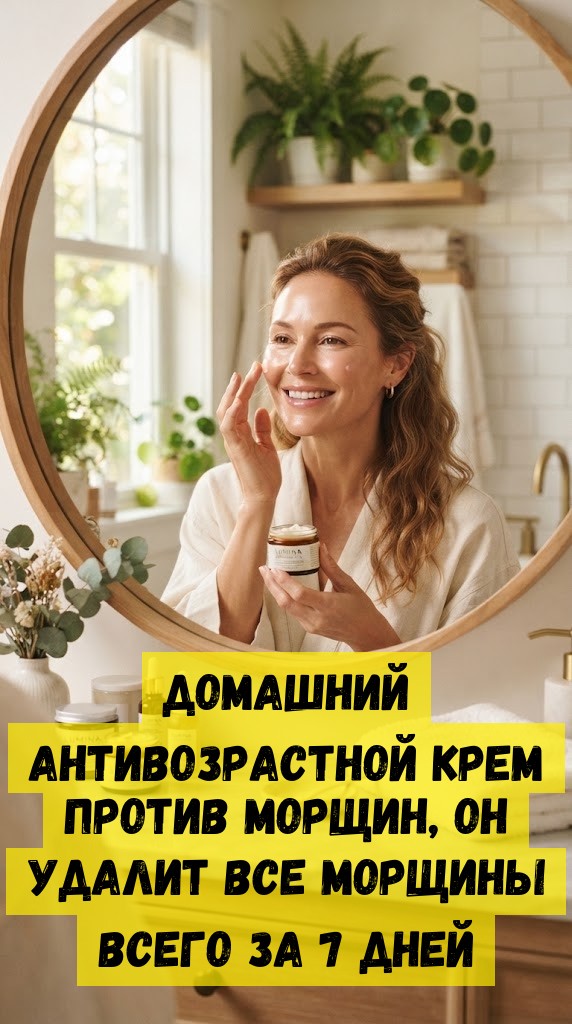 Домашний антивозрастной крем против морщин, он удалит все морщины всего за 7 дней