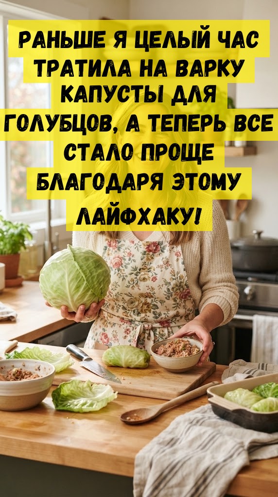 Раньше я целый час тратила на варку капусты для голубцов, а теперь все стало проще благодаря этому лайфхаку! Раньше я целый час тратила на варку капусты для голубцов, а теперь все стало проще благодаря этому лайфхаку!