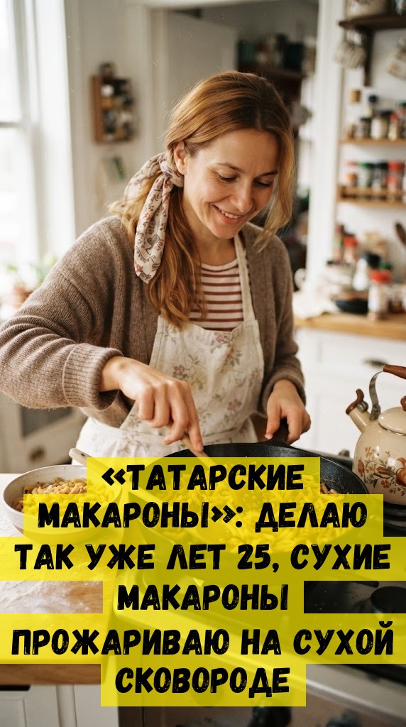 «Татарские макароны»: делаю так уже лет 25, сухие макароны прожариваю на сухой сковороде «Татарские макароны»: делаю так уже лет 25, сухие макароны прожариваю на сухой сковороде