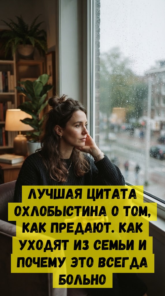 Лучшая Цитата Охлобыстина о том, как предают. Как уходят из семьи и почему это всегда больно