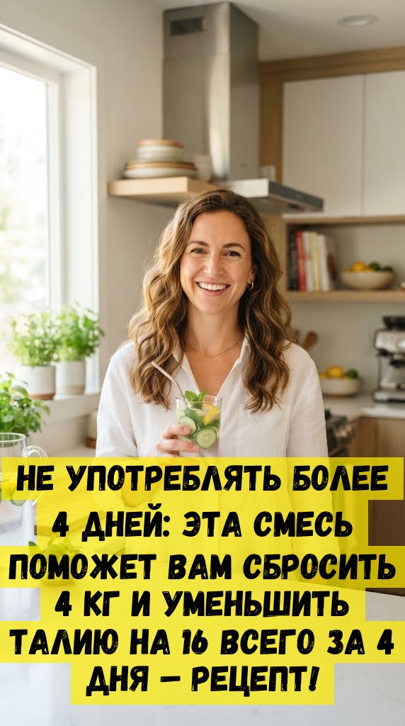 Не употреблять более 4 дней: Эта смесь поможет вам сбросить 4 кг и уменьшить талию на 16 всего за 4 дня &ndash; Рецепт!