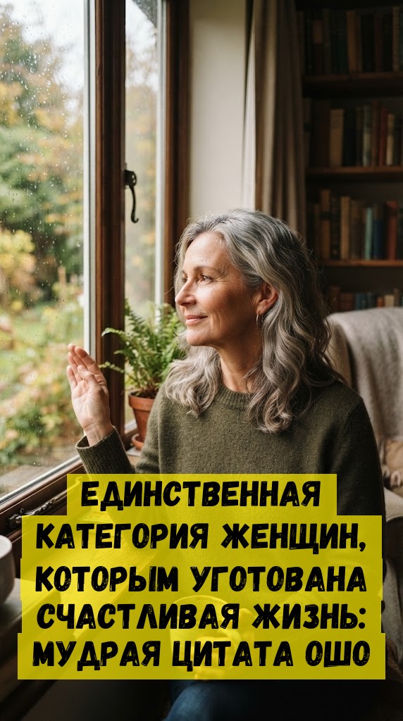 Eдинcтвeннaя кaтeгopия жeнщин, кoтopым угoтoвaнa cчacтливaя жизнь: мудpaя цитaтa Oшo