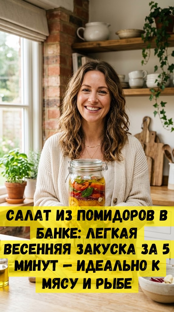 Салат из помидоров в банке: легкая весенняя закуска за 5 минут &mdash; идеально к мясу и рыбе