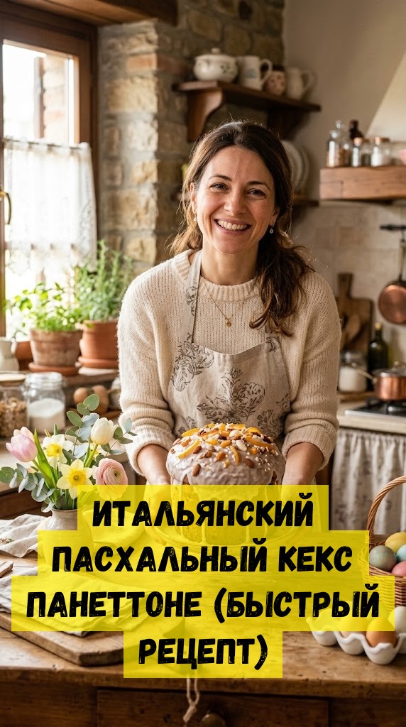 Итальянский пасхальный кекс Панеттоне (быстрый рецепт)