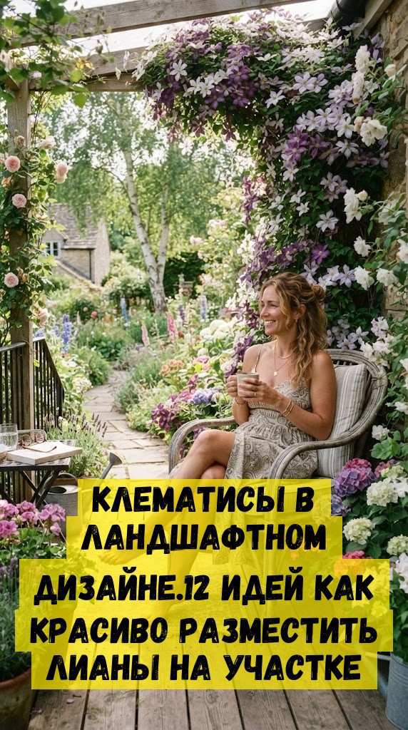 Клематисы в ландшафтном дизайне.12 идей как красиво разместить лианы на участке