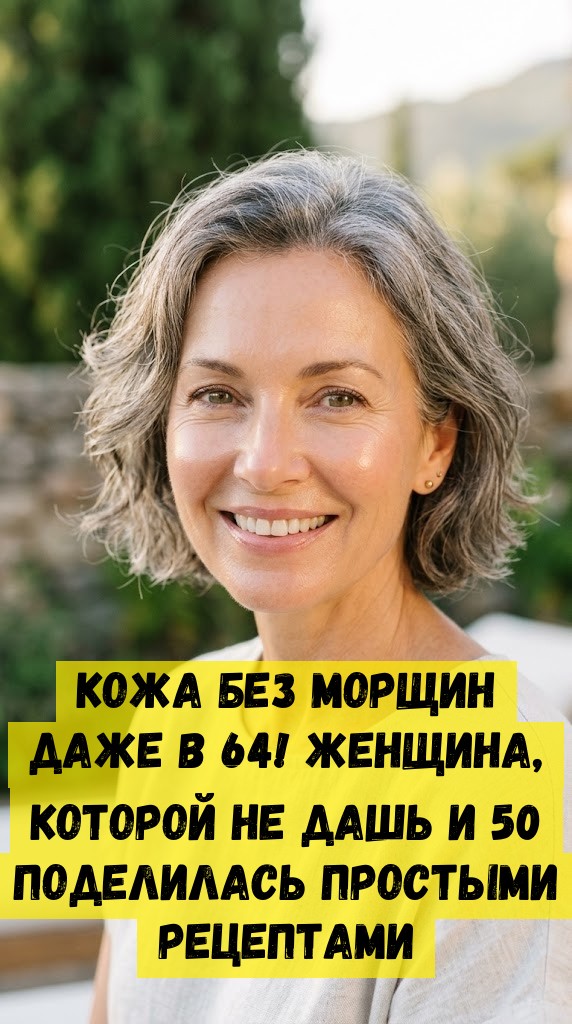Кожа без морщин даже в 64! Женщина, которой не дашь и 50 поделилась простыми рецептами