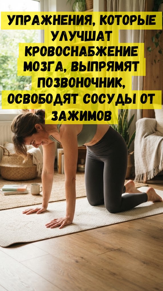 Упражнения, которые улучшат кровоснабжение мозга, выпрямят позвоночник, освободят сосуды от зажимов