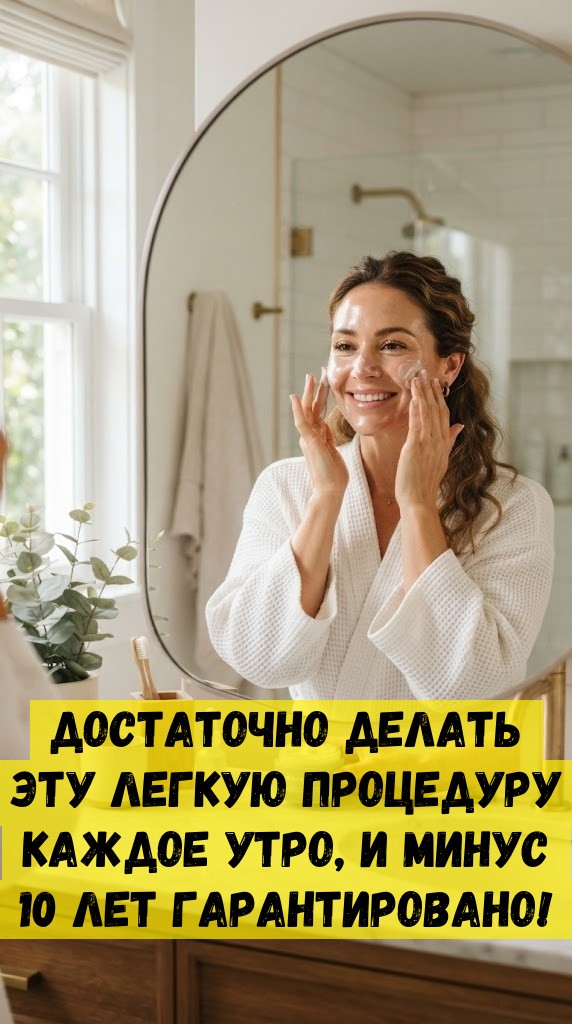 Достаточно делать эту легкую процедуру каждое утро, и минус 10 лет гарантировано!