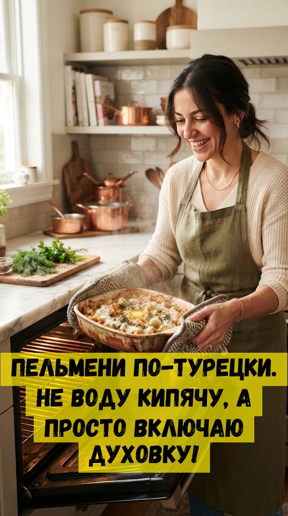 Пельмени по-турецки. Не воду кипячу, а просто включаю духовку!