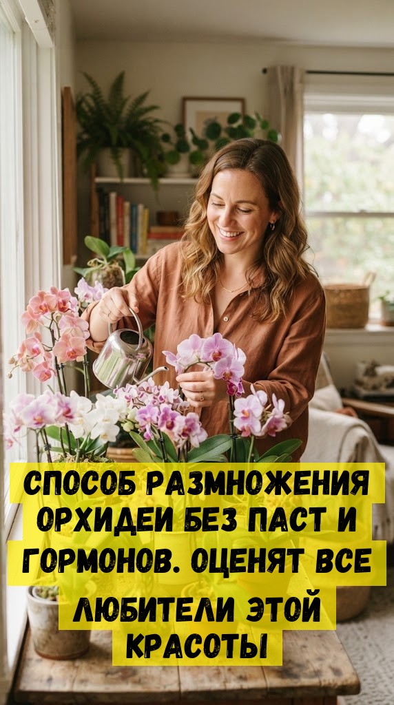 Способ размножения орхидеи без паст и гормонов. Оценят все любители этой красоты