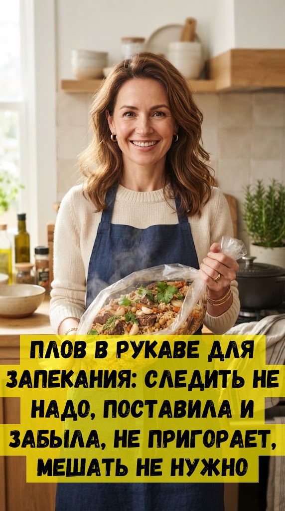 Плов в рукаве для запекания: следить не надо, поставила и забыла, не пригорает, мешать не нужно