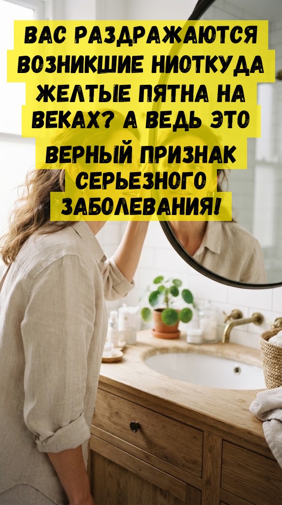 Вас раздражаются возникшие ниоткуда желтые пятна на веках? А ведь это верный признак серьезного заболевания!