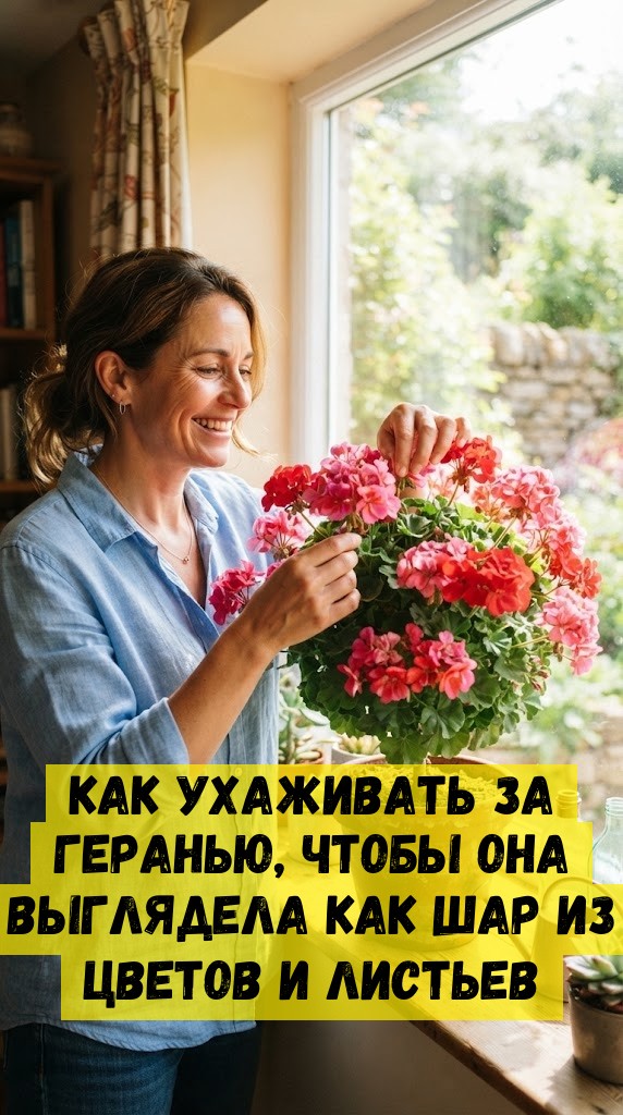 Как ухаживать за геранью, чтобы она выглядела как шар из цветов и листьев