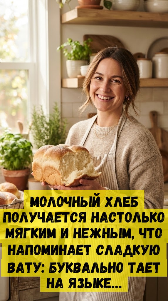 Молочный хлеб получается настолько мягким и нежным, что напоминает сладкую вату: буквально тает на языке&hellip;
