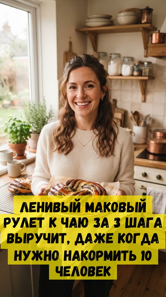 Ленивый маковый рулет к чаю за 3 шага выручит, даже когда нужно накормить 10 человек Ленивый маковый рулет к чаю за 3 шага выручит, даже когда нужно накормить 10 человек