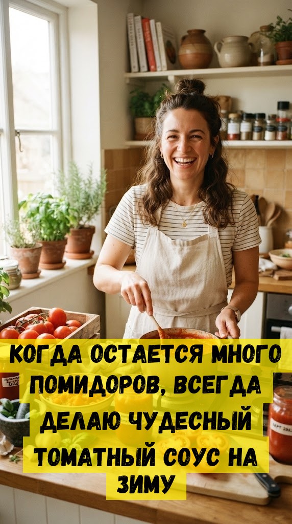 Когда остается много помидоров, всегда делаю чудесный томатный соус на зиму