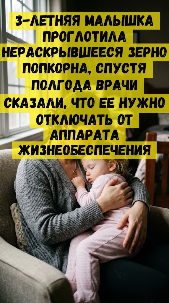 3-летняя малышка проглотила нераскрывшееся зерно попкорна, спустя полгода врачи сказали, что ее нужно отключать от аппарата жизнеобеспечения 3-летняя малышка проглотила нераскрывшееся зерно попкорна, спустя полгода врачи сказали, что ее нужно отключать от аппарата жизнеобеспечения