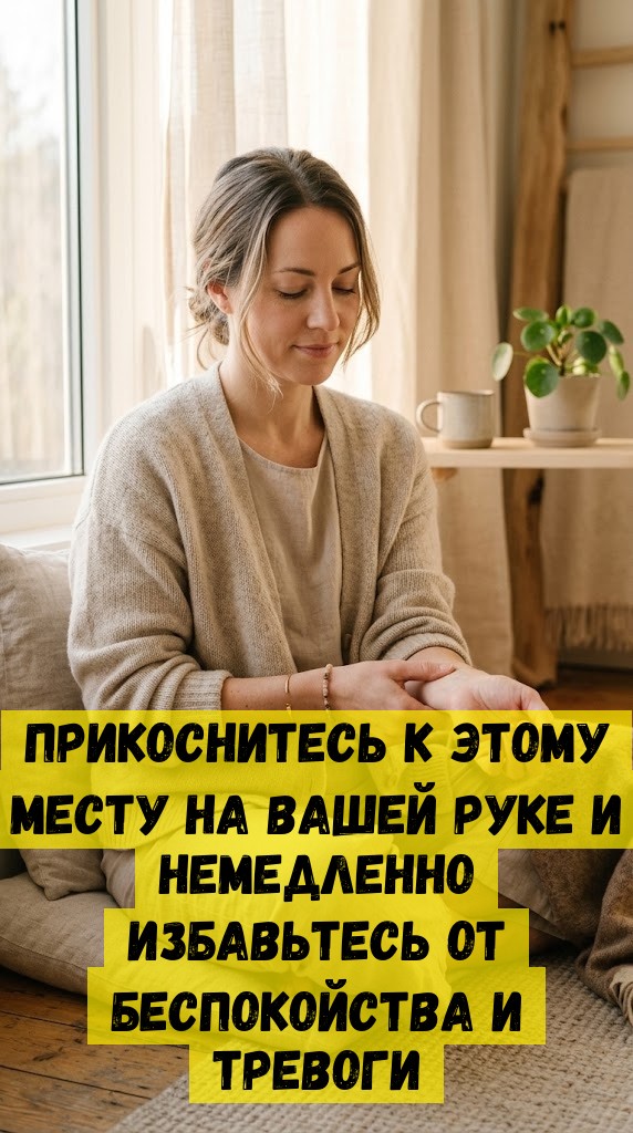 Прикоснитесь к этому месту на вашей руке и немедленно избавьтесь от беспокойства и тревоги