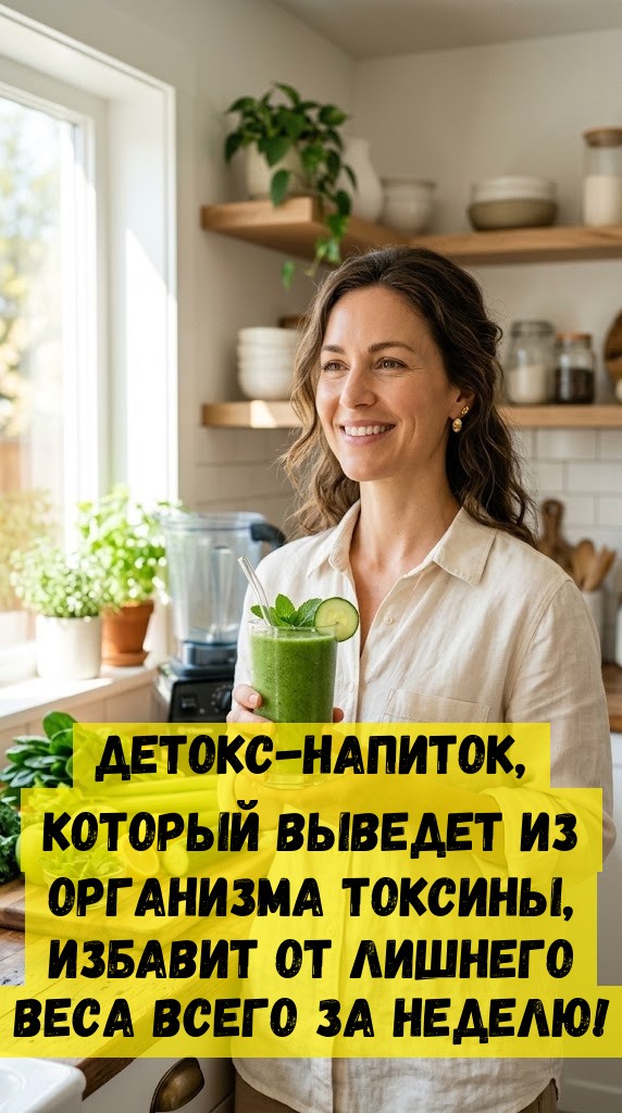 Детокс-напиток, который выведет из организма токсины, избавит от лишнего веса всего за неделю!