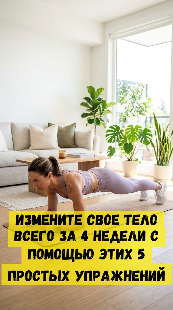 Измените свое тело всего за 4 недели с помощью этих 5 простых упражнений