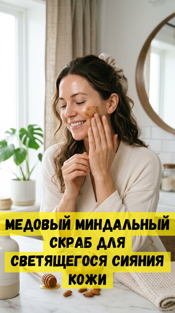 Медовый миндальный скраб для светящегося сияния кожи
