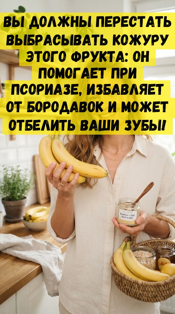 Вы должны перестать выбрасывать кожуру этого фрукта: он помогает при псориазе, избавляет от бородавок и может отбелить ваши зубы!